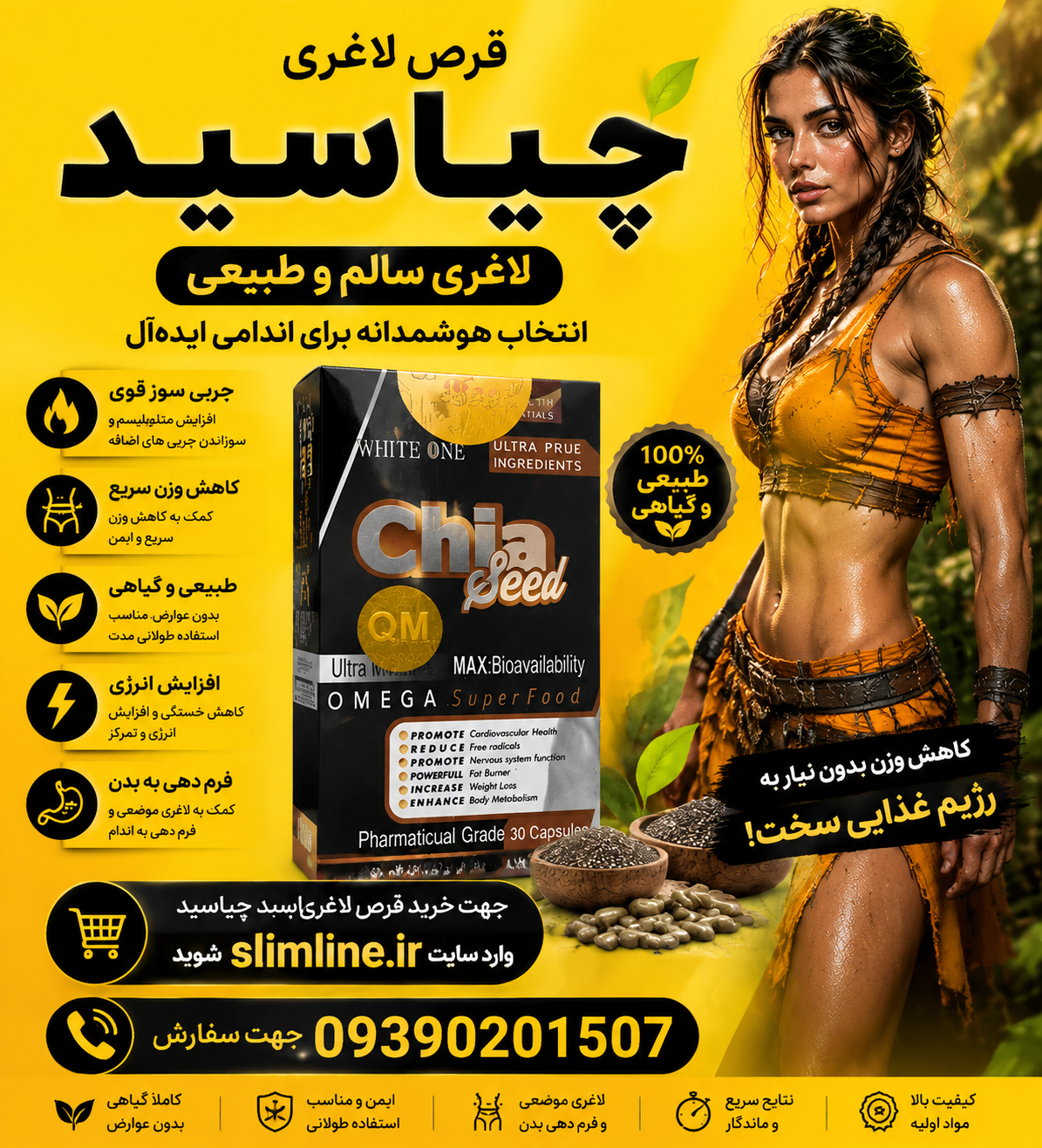 قرص گیاهی لاغری چیاسید